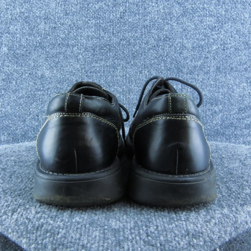 Kenneth Cole Reaction  Men Sneaker Shoes Black Leather Lace‎ Up Size 10.5 Medium
